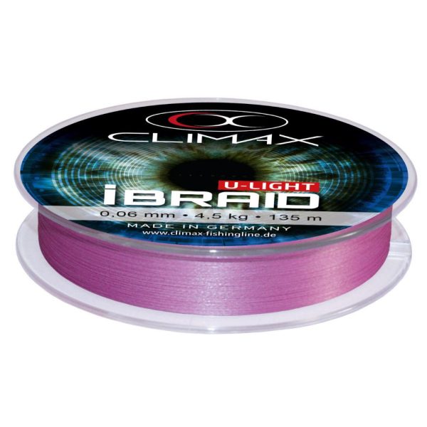 Climax iBraid U-Light Fluo Purple 135m 0,04mm 3,0kg Geflochtene Hauptschnur