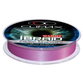   Climax iBraid U-Light Fluo Purple 135m 0,08mm 6,0kg Geflochtene Hauptschnur