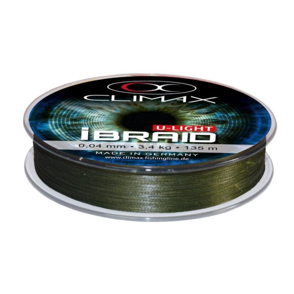 Climax iBraid U-Light Mossgreen 135m 0,04mm 3,0kg Geflochtene Hauptschnur