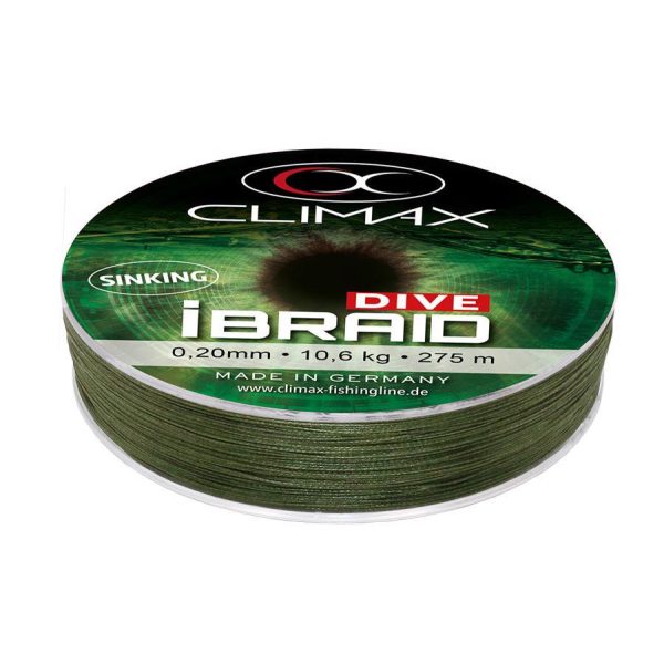 Climax iBraid Dive Sinking Olive Green 135m 0,20mm 10,6kg Geflochtene Hauptschnur