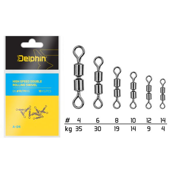Delphin Hi speed double rolling swivel A-04 BN/4