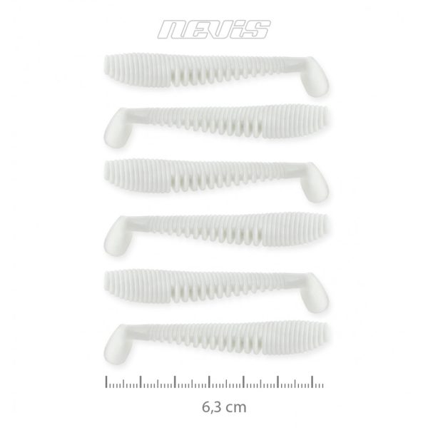 Nevis Impulse Shad 6,3cm 1,77gr 6 Stück/Packung Weiß Kunststoffköder