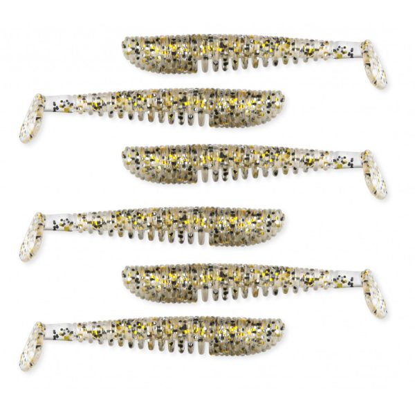 Nevis Impulse Shad 6,3cm 1,77gr 6 Stück/Packung Gold Glitzer Kunststoffköder