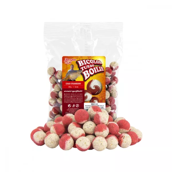 Benzar Turbo Bicolor Boilie Krebs-Erdbeere 250G 20Mm