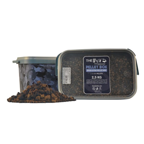 The One Pellet Box Spod&PVA Pellet Mix 2,5 kg + Eimer