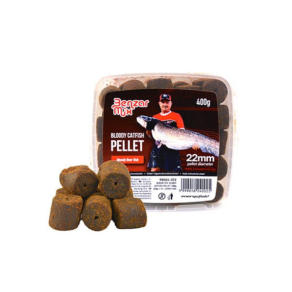 Benzár Mix Catfish 22mm Blutige Leber-Fisch Pellet 400gr