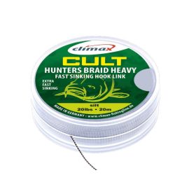   Climax Cult Carp Huntersbraid Heavy Sinking Hooklink 20m 20lb Dark Silt Geflochtenes Vorfach