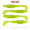 Reiva Zander Power Shad 10cm 7,05gr 4 Stk./Pack (Fluo Grün Glitzer II.)