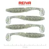 Reiva Zander Power Shad 10cm 7,05gr 4 Stk./Pack (Silber Glitzer) Gummiköder