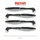 Reiva Zander Power Shad 10cm 7,05gr 4 Stk./Pack (Schwarz Silber) Gummiköder
