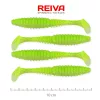 Reiva Zander Power Shad 10cm 7,05gr 4 Stk./Pack (Fluo Grün Glitzer I.) Gummiköder