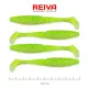 Reiva Zander Power Shad 10cm 7,05gr 4 Stk./Pack (Fluo Grün Glitzer I.) Gummiköder
