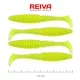 Reiva Zander Power Shad 10cm 7,05gr 4 Stk./Pack (Fluo Grün) Gummiköder