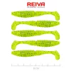 Reiva Zander Power Shad 8cm 3,18gr 5 Stk/Pck (Fluo Grün Glitzer II.) Plastikköder