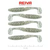 Reiva Zander Power Shad 8cm 3,18gr 5 Stk/Pck (Silber Glitzer) Plastikköder