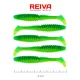 Reiva Zander Power Shad 8cm 3,18gr 5 Stk/Pck (Grün Glitzer) Plastikköder