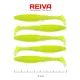 Reiva Zander Power Shad 8cm 3,18gr 5 Stk/Pck (Fluo Grün) Plastikköder