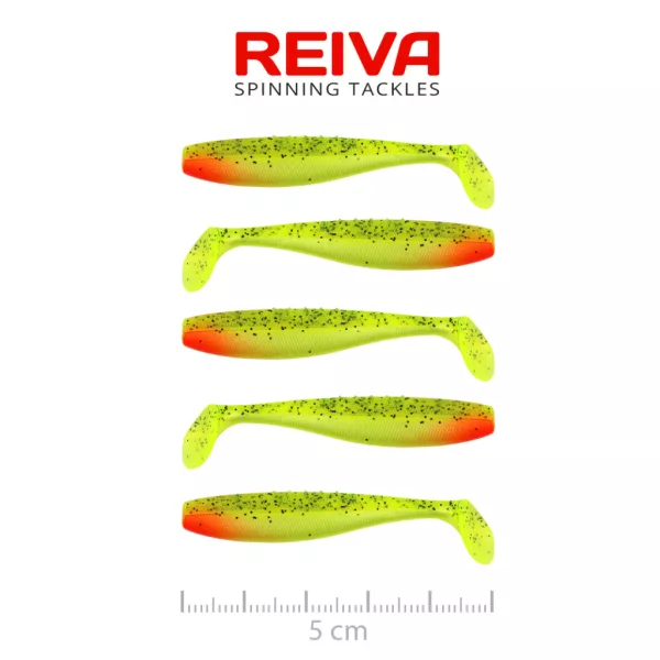 Reiva Flat Minnow Shad Watermelon 5cm 1,3gr Kunststoffköder 5 Stk.