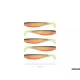 Reiva Flat Minnow Shad 10cm 4 Stk./Pkg. (Schwarz-Weiß-Orange) Gummifisch