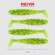 Reiva Flat Minnow Shad 10cm 4Stk/Pack (Grüner Glitzer) Gummifisch