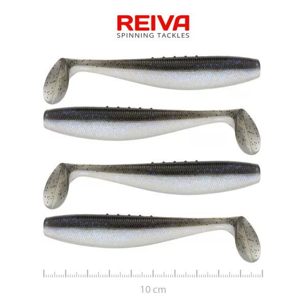 Reiva Flat Minnow Shad 10cm Magic Fish Plastik-Köder 4 Stk.