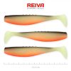 Reiva Flat Minnow shad 12,5cm 3 Stück/Packung (Schwarz-Weiß-Orange) Plastikköder
