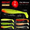 Reiva Flat Minnow shad 12,5cm 3 Stück/Packung (Grün-Roter Glitter) Plastikköder