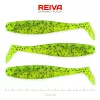 Reiva Flat Minnow shad 12,5cm 3 Stück/Packung (Grüner Glitter) Plastikköder