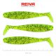 Reiva Flat Minnow shad 12,5cm 3 Stück/Packung (Grüner Glitter) Plastikköder