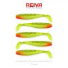Reiva Flat Minnow shad 7,5cm 5 Stück/Packung (Grün-Roter Glitter) Plastikköder