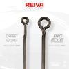 Reiva Offset Worm Big Eye 3/0 Offset Haken 5 Stück