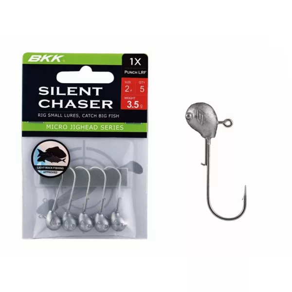 BKK Silent Chaser Microjig - Punch LRF 6#, 2.5g, 5 Stück/Packung Jigkopf