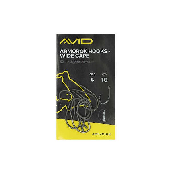 Avid Armorok Hooks Wide Gape Größe 8 Boilie-Haken