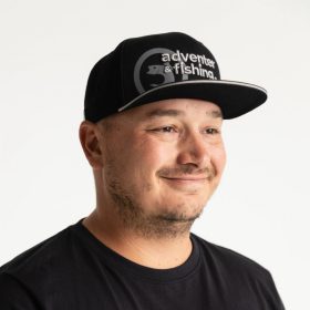   Adventer Fishing Cap Black With A Straight Flap Baseballkappe