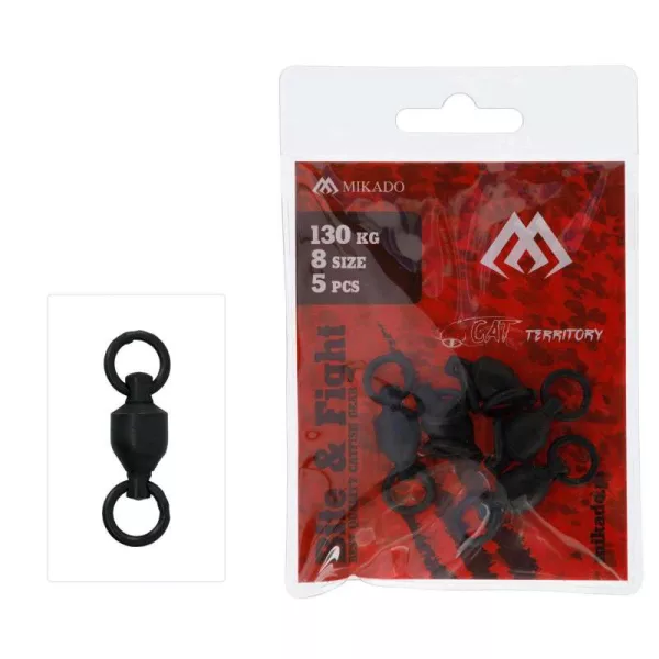 Mikado Intro Cat 7 Matt Schwarzer Kugellagerwirbel 5Stk