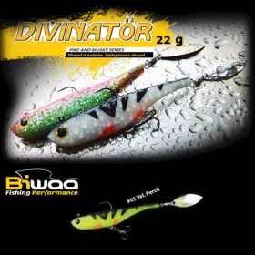   Biwaa Divinator Medium 18cm 35gr 05 Yellow Perch Spinnertail 1 Stück