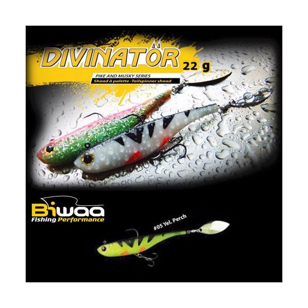 Biwaa Divinator Medium 18cm 35gr 05 Yellow Perch Spinnertail 1 Stück