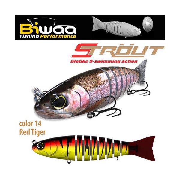 Biwaa Strout 14cm 29gr 14 Red Tiger Wobbler 1Stk