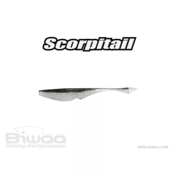 Biwaa Scorpitail 10cm 101 Silver Minnow Gummifisch 8 Stück
