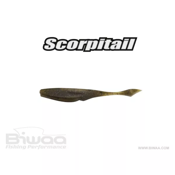 Biwaa Scorpitail 10cm 002 Green Pumpkin Gummifisch 8 Stk.
