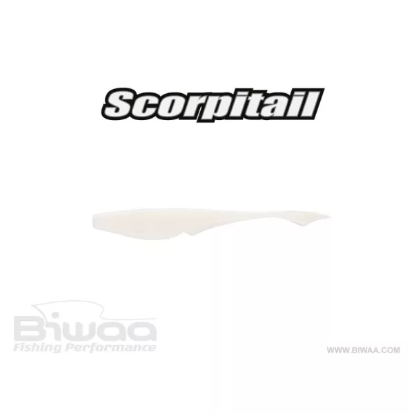 Biwaa Scorpitail 10cm 08 Pearl White Gummifisch 8 Stk.