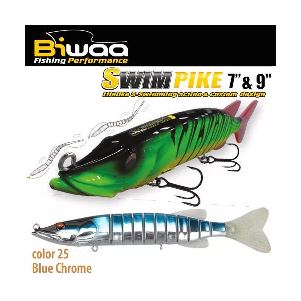 Biwaa Swimpike SS 18cm 26gr 25 Blue Chrome Wobbler 1Stk