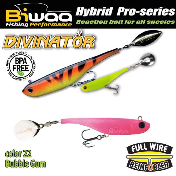 Biwaa Divinator Mini 9,5cm 9gr 22 Bubble Gum Spinnertail 1Stk