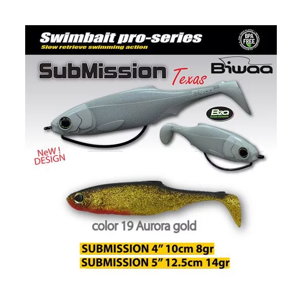 Biwaa Submission 10cm 19 Aurora Gold Gummifisch 4 Stk.