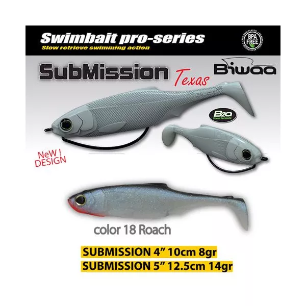 Biwaa Submission 13cm 18 Roach Gummifisch 3 Stück