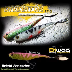   Biwaa Divinator Junior 14cm 22gr 46 Gold Pink Spinnertail 1db