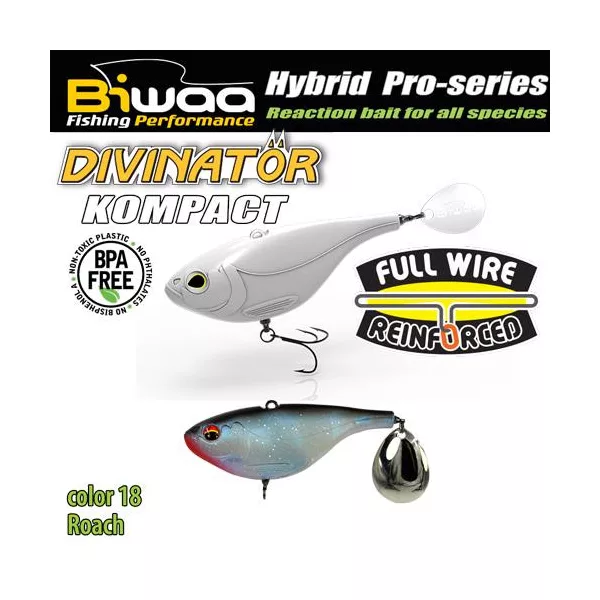 Biwaa Divinator Kompact 70 7cm 30gr 18 Roach Spinnertail 1Stk.