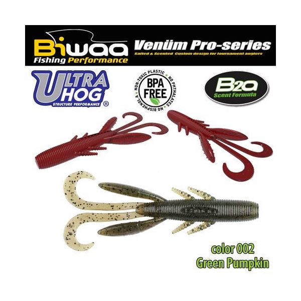 Biwaa Ultra Hog 7,5cm 02 Green Pumpkin Gummiköder 10Stk.
