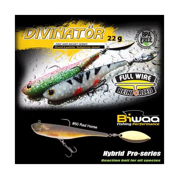 Biwaa Divinator Junior 14cm 22gr 50 Red Horse Spinnertail 1Stk