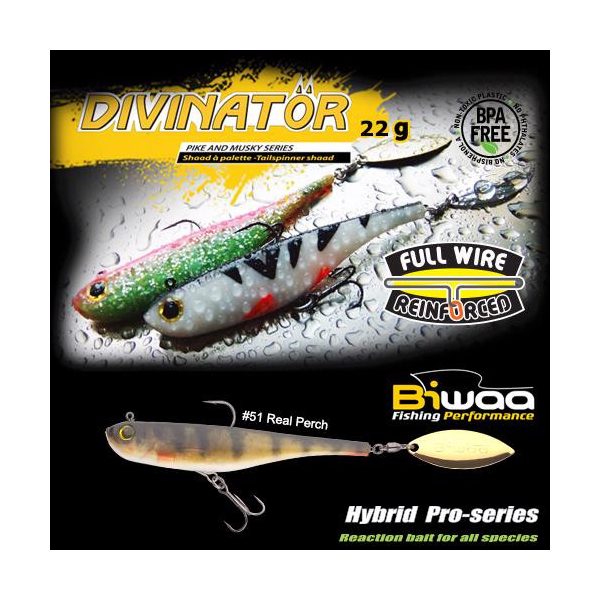 Biwaa Divinator Medium 18cm 35gr 51 Real Perch Spinnertail 1Stk
